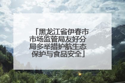 黑龙江省伊春市市场监管局友好分局多举措护航生态保护与食品安全