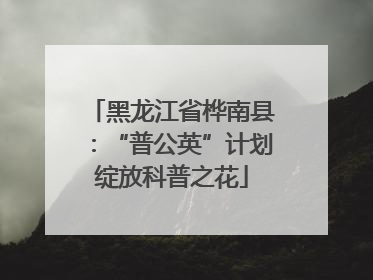 黑龙江省桦南县：“普公英”计划绽放科普之花