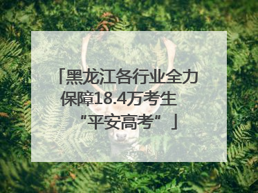 黑龙江各行业全力保障18.4万考生“平安高考”