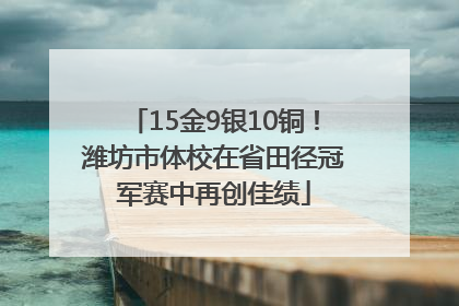 15金9银10铜！潍坊市体校在省田径冠军赛中再创佳绩