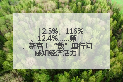 2.5%、116%、12.4%……第一、新高！“数”里行间感知经济活力