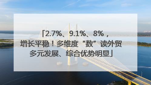 2.7%、9.1%、8%，增长平稳！多维度“数”读外贸多元发展、综合优势明显