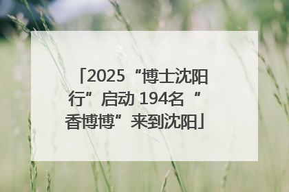 2025“博士沈阳行”启动 194名“香博博”来到沈阳