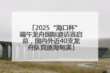 2025“海口杯”端午龙舟国际邀请赛启幕，国内外近40支龙舟队竞逐海甸溪