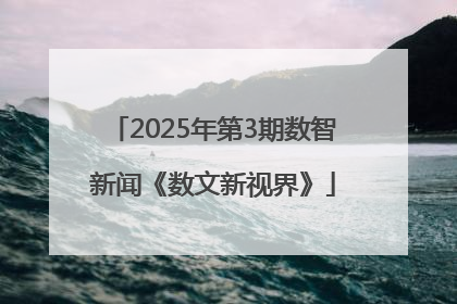 2025年第3期数智新闻《数文新视界》