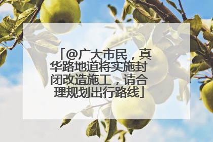 @广大市民，真华路地道将实施封闭改造施工，请合理规划出行路线