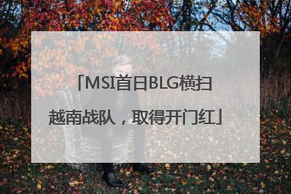 MSI首日BLG横扫越南战队，取得开门红