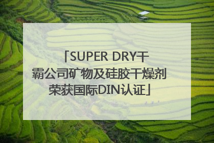 SUPER DRY干霸公司矿物及硅胶干燥剂荣获国际DIN认证